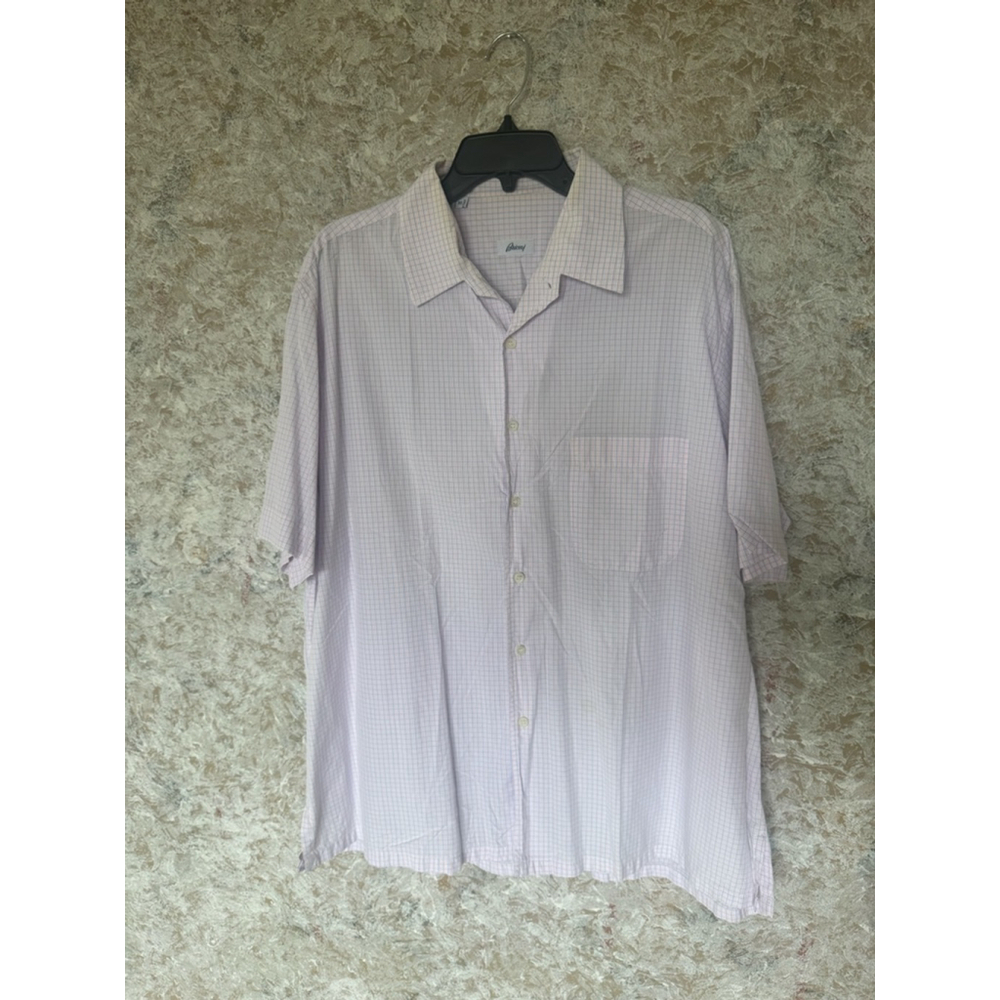 Brioni Cotton Dress Shirt Short Sleeve Made in Italy